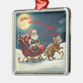 Santa Mouse komt naar de stad Metalen Ornament (Links)