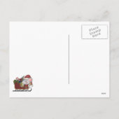 Santa Mouse met slee Feestdagenkaart (Achterkant)