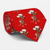 Santa Mouse op rood Stropdas (Opgerold)