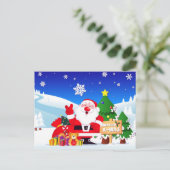 Santa "mreey x-mas"Post Kaarten Feestdagenkaart (Staand voorkant)