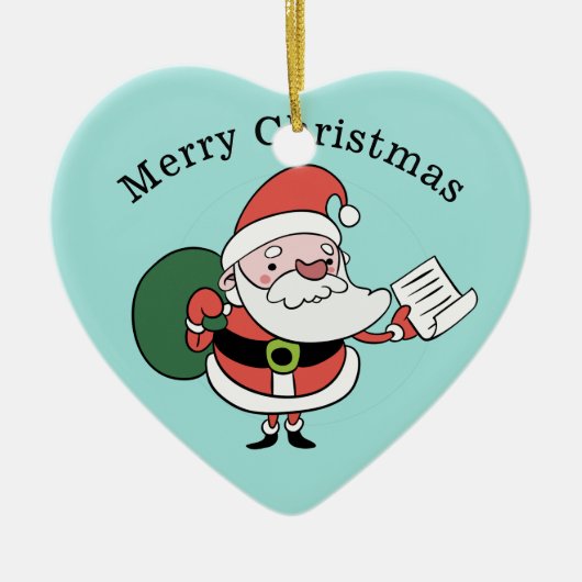 Santa & Mrs Claus aangepast ornament (Voorkant)