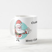 Santa & Mrs Claus aangepaste tekst mokken (Voorkant links)