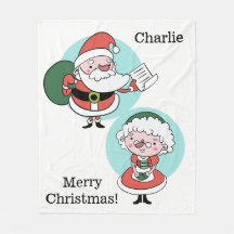 Santa & Mrs Claus aangepaste tekstdekens