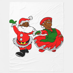 santa mrs claus blanket fleece deken