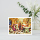 Santa & Mrs Claus & de Elfen Bekijk zijn lijst Feestdagenkaart (Staand voorkant)