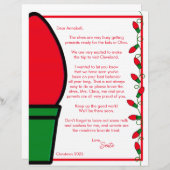 Santa & Mrs Claus Letter Papieren Blad (Voorkant / Achterkant)