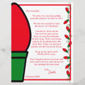 Santa & Mrs Claus Letter Papieren Blad (Voorkant)