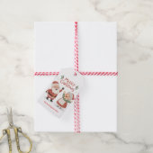 Santa Mrs Claus Merry Christmas Cadeaulabel (Met Touw)