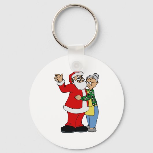 Santa & Mrs Claus Sleutelhanger (Voorkant)