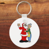 Santa & Mrs Claus Sleutelhanger (Voorkant)