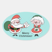 Santa & Mrs Claus stickers (Voorkant)