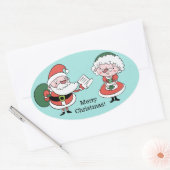 Santa & Mrs Claus stickers (Envelop)