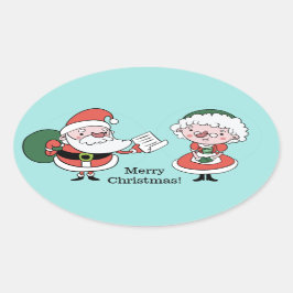 Santa & Mrs Claus stickers
