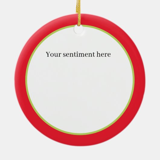 Santa Mrs Claus voegt sentiment toe Keramisch Ornament (Achterkant)