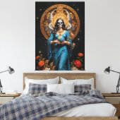 Santa Muerte Canvas Afdruk (Insitu (Slaapkamer))