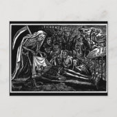 Santa Muerte en de Soldier c. 1951 Mexico Feestdagenkaart (Voorkant)