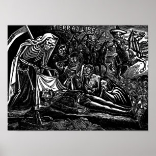 Santa Muerte en de Soldier c. 1951 Mexico. Poster