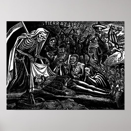 Santa Muerte en de Soldier c. 1951 Mexico. Poster (Voorkant)