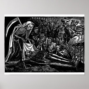 Santa Muerte en de Soldier c. 1951 Mexico. Poster