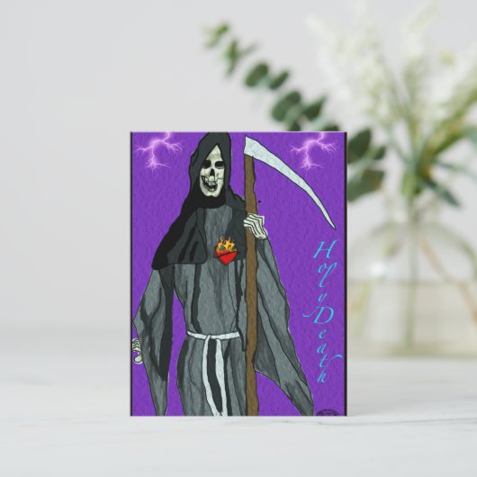 Santa Muerte Feestdagenkaart (Staand voorkant)