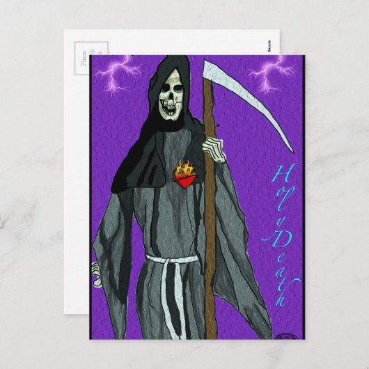 Santa Muerte Feestdagenkaart (Voorkant / Achterkant)