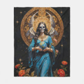 Santa Muerte Fleece Deken (Voorkant)