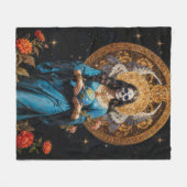 Santa Muerte Fleece Deken (Voorkant (Horizontaal))