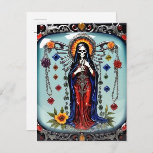 Santa Muerte (Heilige Dood) Briefkaart (Voorkant / Achterkant)