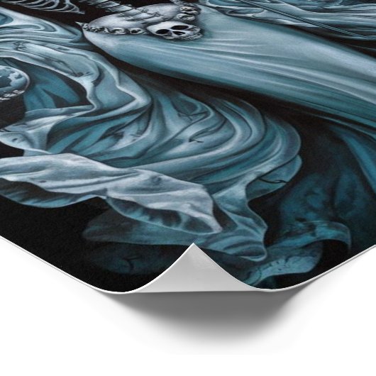 Santa Muerte in de dode stad Poster (Hoek)