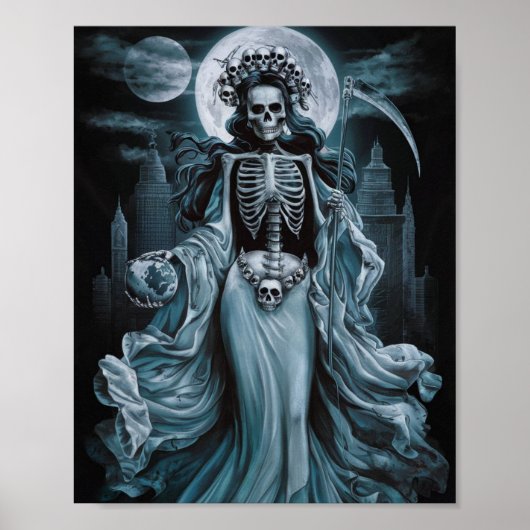 Santa Muerte in de dode stad Poster (Voorkant)