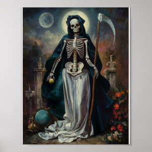 Santa Muerte in het Poster van de begraafplaats