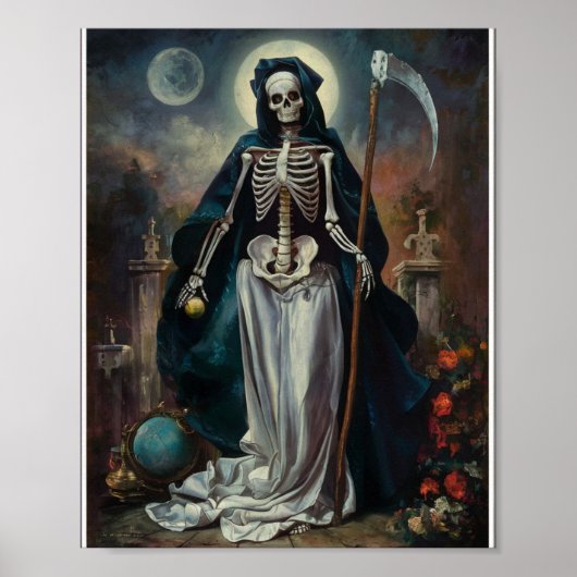 Santa Muerte in het Poster van de begraafplaats (Voorkant)