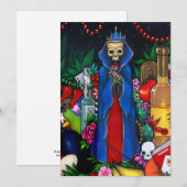 Santa Muerte INVITATIONS Day of the Dead Kaart (Voorkant / Achterkant)