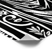 Santa Muerte Linocut Pattern Poster (Hoek)