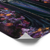 Santa Muerte met kaarsen en bloemen Poster (Hoek)