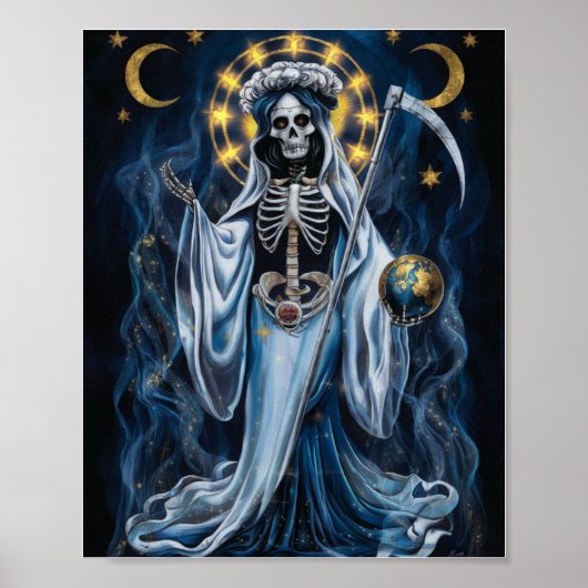 Santa Muerte met Moon Poster (Voorkant)