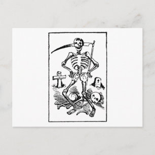 Santa Muerte, Mexicaanse Grim Reaper c. begin jare Feestdagenkaart