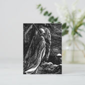 Santa Muerte (Mexicaanse grim Reaper) circa 1939 Feestdagenkaart (Staand voorkant)