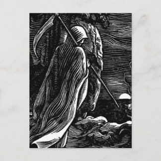 Santa Muerte (Mexicaanse grim Reaper) circa 1939 Feestdagenkaart