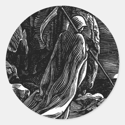 Santa Muerte (Mexicaanse grim Reaper) circa 1939 Ronde Sticker (Voorkant)