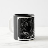 Santa Muerte (Mexicaanse grim Reaper) circa 1939 Tweekleurige Koffiemok (Voorkant links)