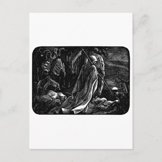 Santa Muerte (Mexicaanse Grimmelaar) Feestdagenkaart (Voorkant)