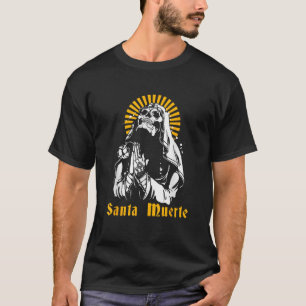 Santa Muerte Mexican Dead Sugar Skull Mexico Femal T-shirt