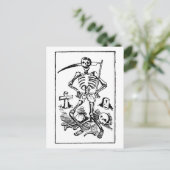 Santa Muerte, Mexican Grim Reaper c. begin jaren 1 Briefkaart (Staand voorkant)