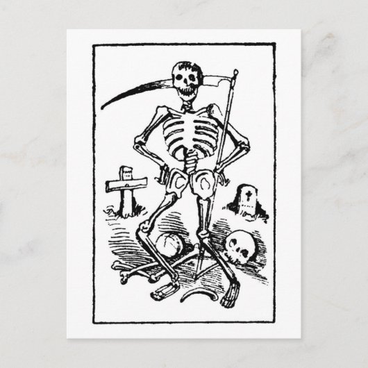 Santa Muerte, Mexican Grim Reaper c. begin jaren 1 Briefkaart (Voorkant)