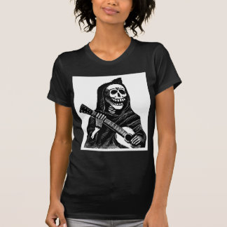 Santa Muerte (Mexican Grim Reaper) die gitaar spee T-shirt