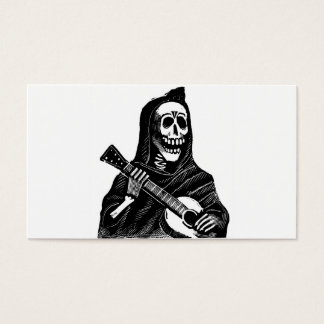 Santa Muerte (Mexican Grim Reaper) die gitaar spee Visitekaartjes