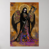 Santa Muerte Mystical Surreal Abstract Portrait Poster (Voorkant)