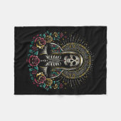Santa Muerte Perdoname Fleece Deken (Voorkant (Horizontaal))