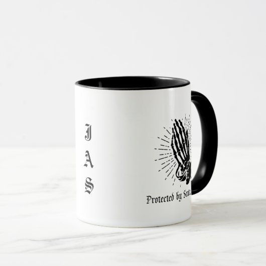 Santa Muerte Protection Initialen Mok (Voorkant rechts)